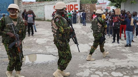 Kenyan police in Haiti haven’t received full promised salary in two .